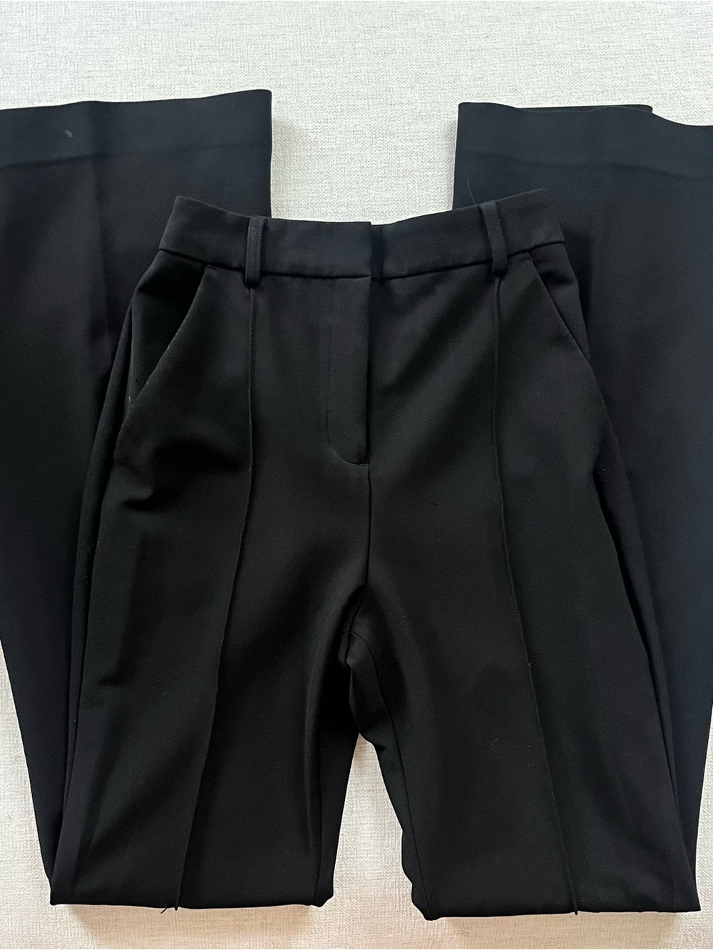 Express Black Pleated High-Rise Tailored Trousers
